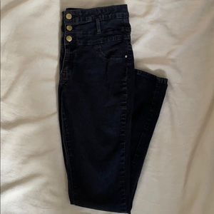 High rise black jeans